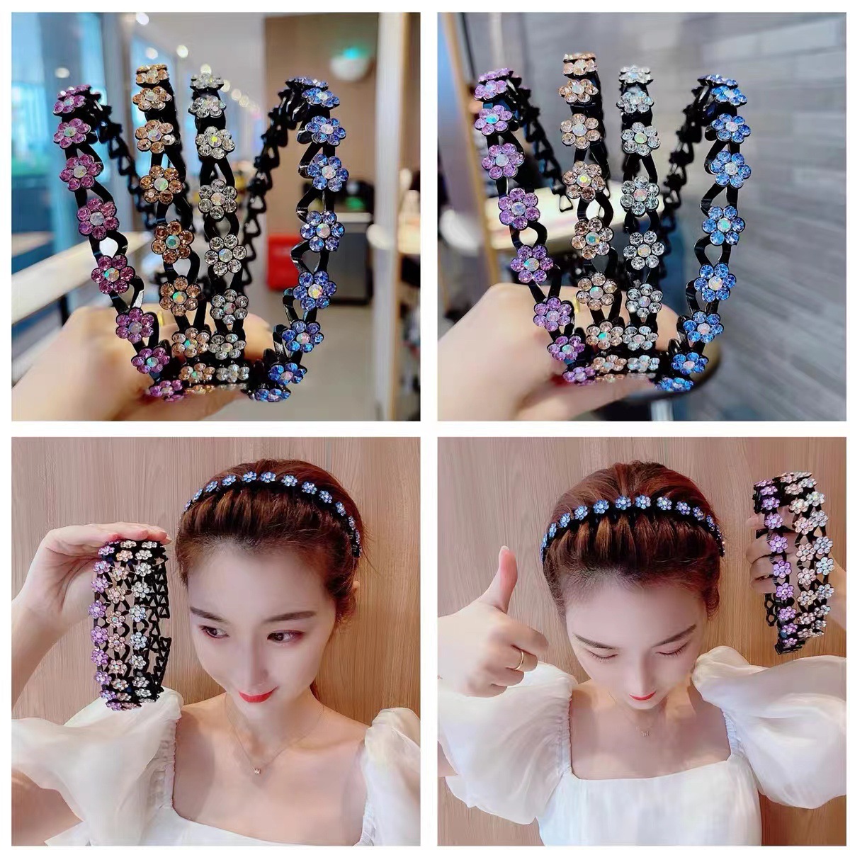 Women Accessories Sale - Pinza de pelo trenzada con perlas