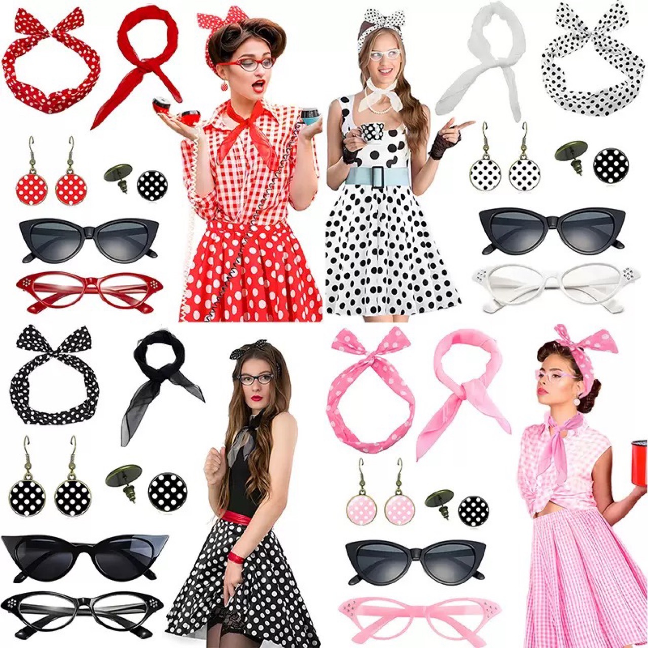 Women'S Accessories In The 1950S - Vestido de fiesta Retro de los