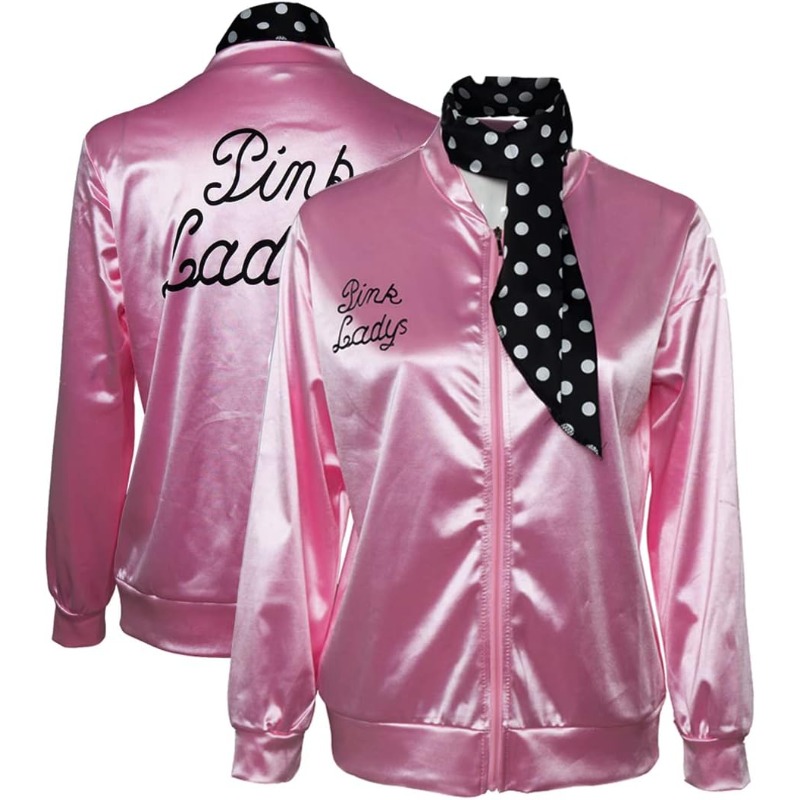 Women'S Accessories In The 1950S - Chaqueta y bufandas de satén rosa