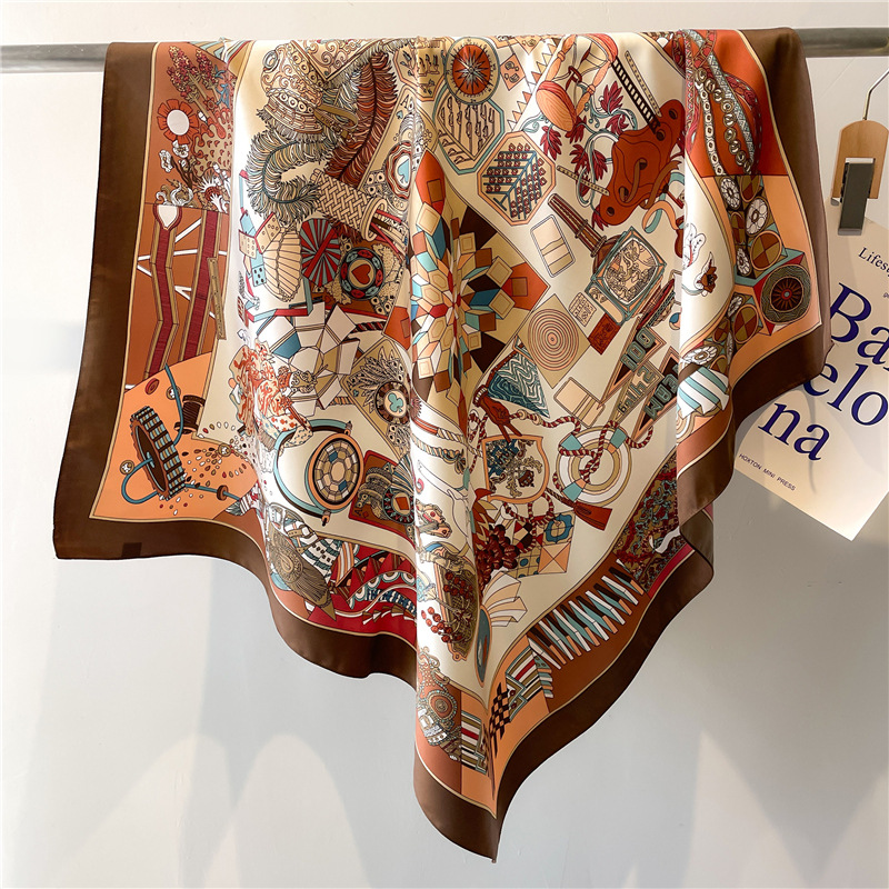 Pañuelo de Seda Cuadrado con E - Silk Scarf Square reseña y precio