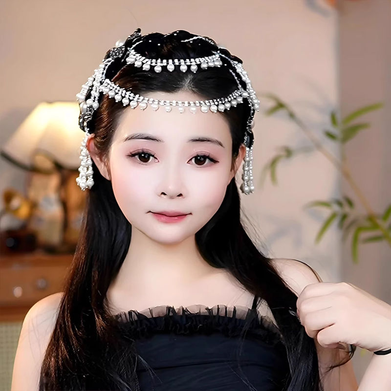 Diadema con Cuentas y Borlas d - Women Accessories Sale reseña y precio