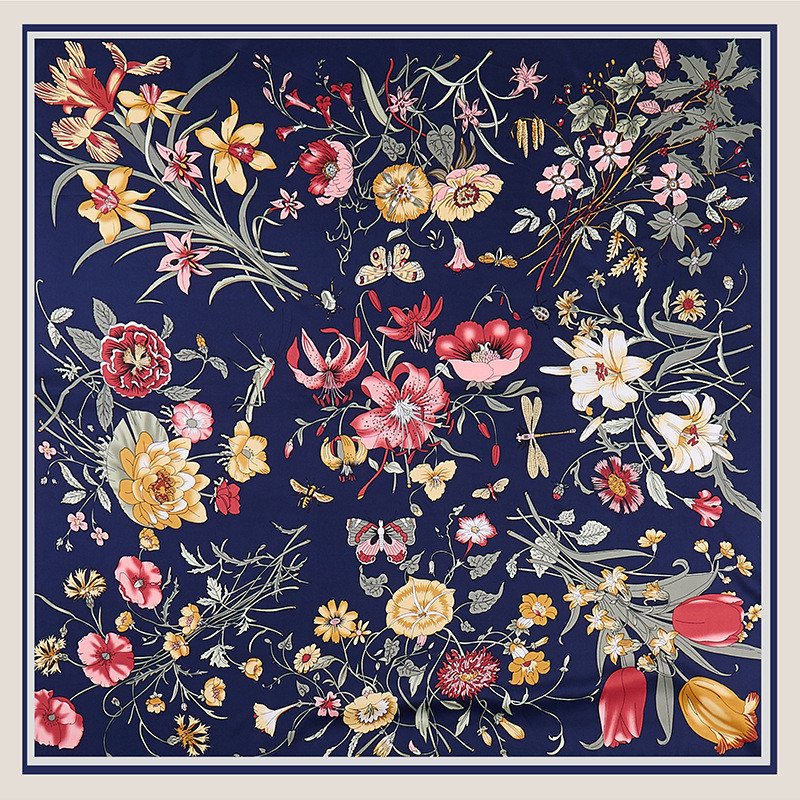 POBING-bufanda de sarga de sed - Silk Scarf Square reseña y precio