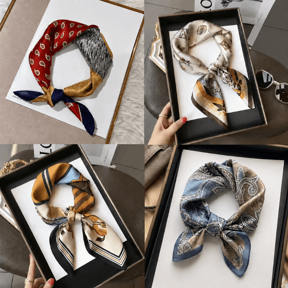 Pañuelo Cuadrado de Seda con E - Silk Scarf Square reseña y precio