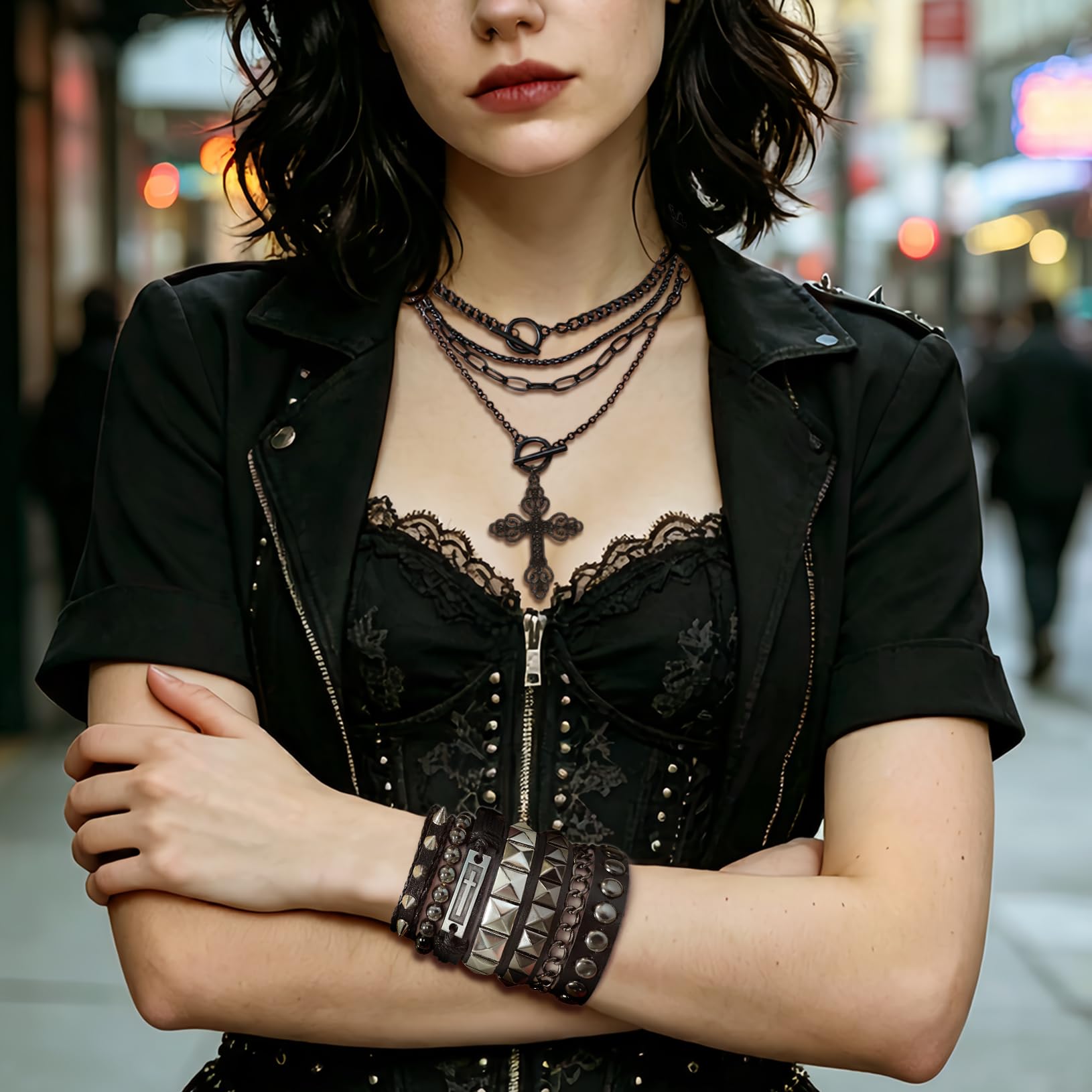 Collar gótico con colgante de  - Women'S Emo Accessories reseña y precio