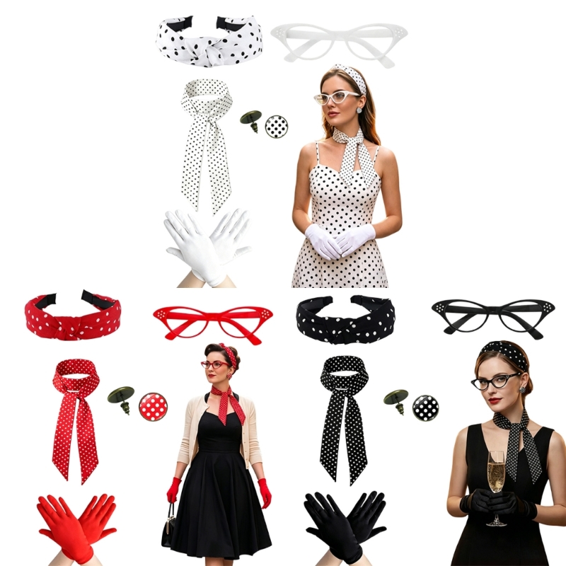 5 piezas de disfraces de mujer - Women'S Accessories In The 1950S reseña y precio